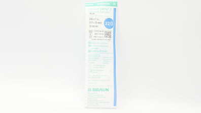 B.Braun 4251128-02 Introcan Safety 3 Closed IV Cath. 22G x 1inch x 35ml/min (x)
